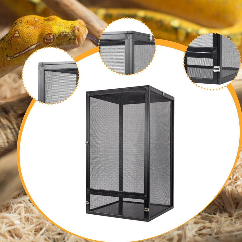 Aluminum Reptile Terrarium with Screen 45x45x80cm D529773