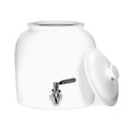 Porcelain Ceramic Crock Water Dispenser with Stainless Steel Faucet and Lid I127788