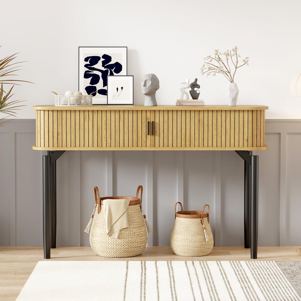 47 in Fluted Console Table with Storage G670019