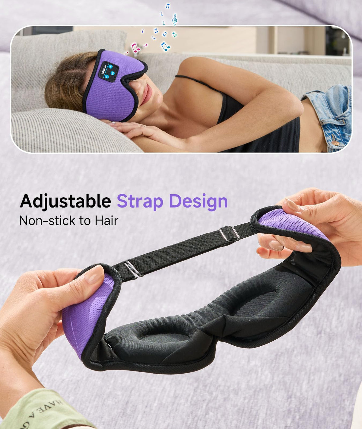 Bluetooth 3D Sleep Mask with Headphones I5205