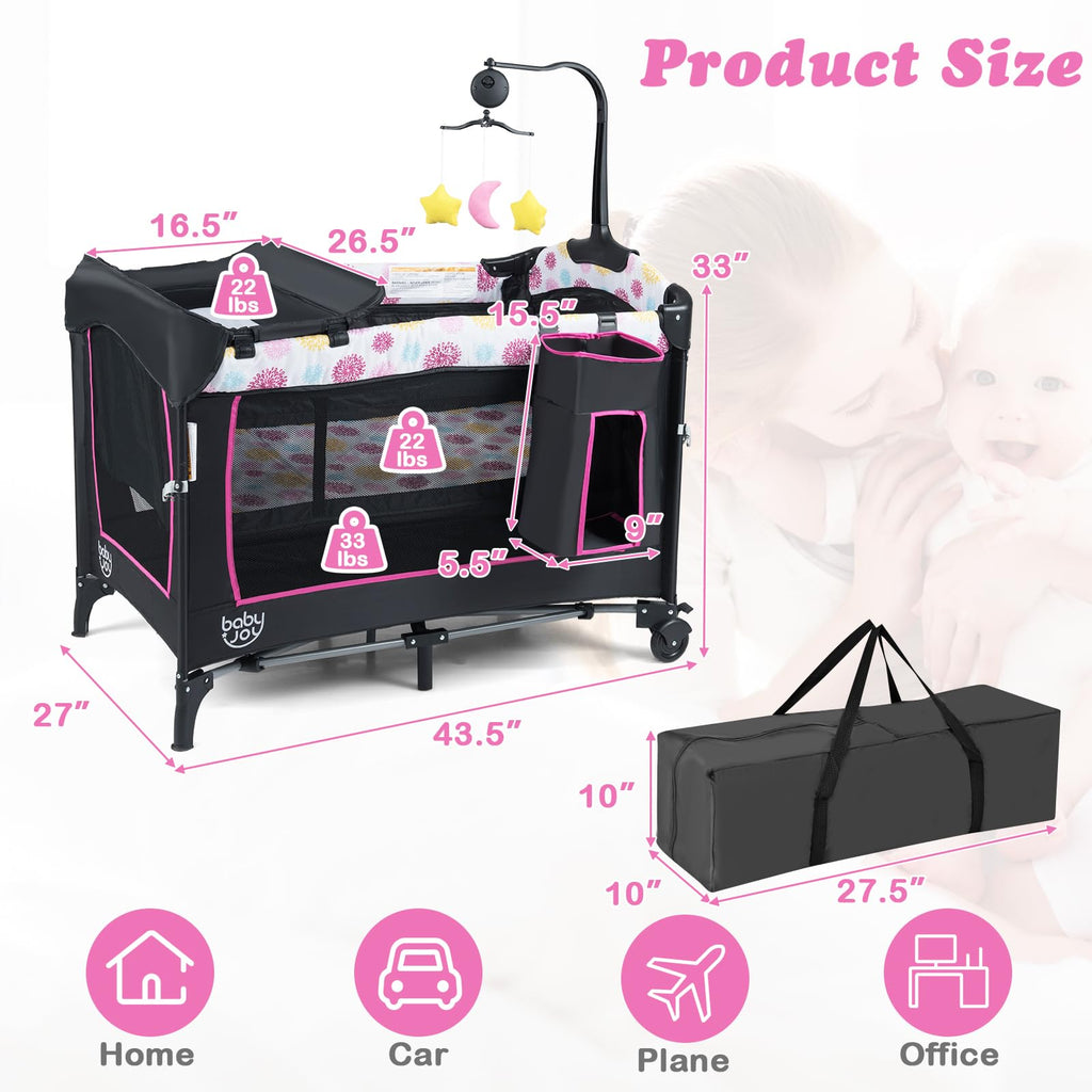 4 in 1 Pink Pack and Play S8130