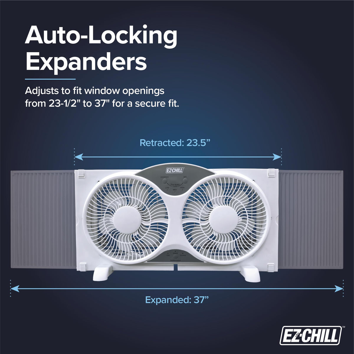 9” Window Fan with Remote Control, 3 Speed Dual Fans, White L388