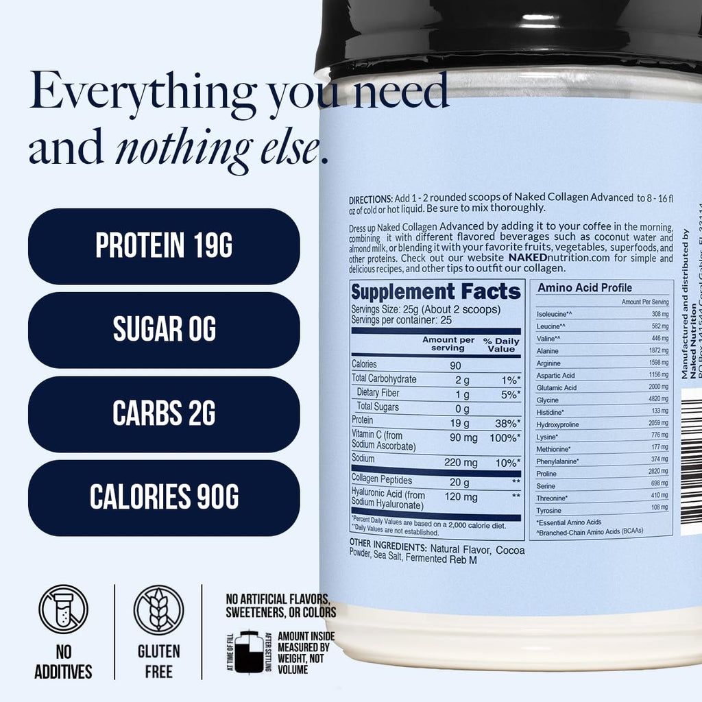 Chocolate Collagen Peptides Protein Powder, 1.3LB V226