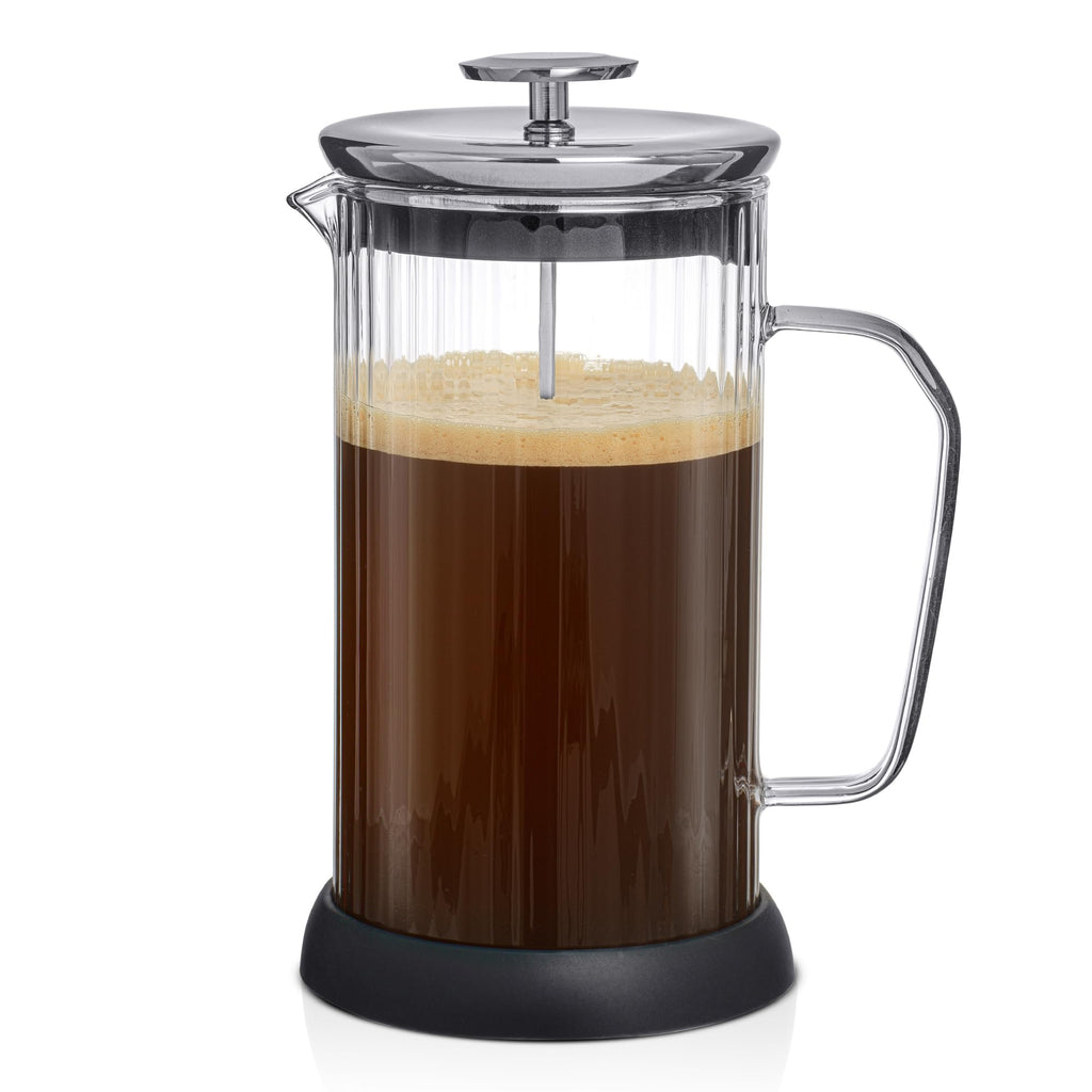French Press Coffee and Tea Maker Set, 33.8oz Stainless Steel Borosilicate Glass O5039