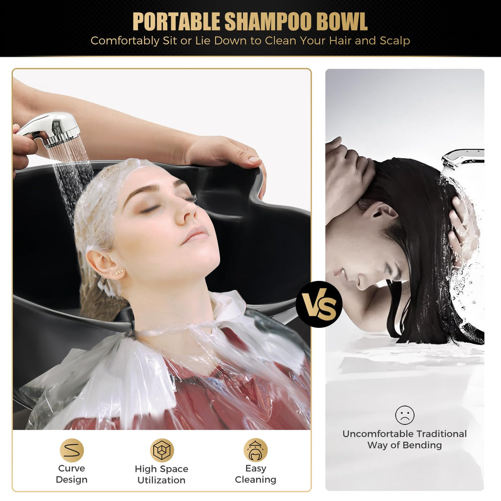 Portable Shampoo Bowl with 2 Bucket D843