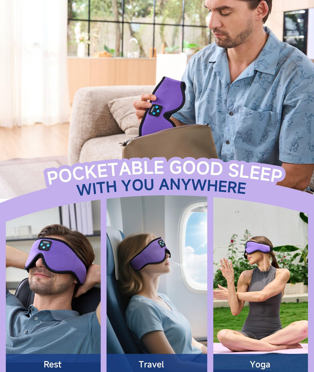 Bluetooth 3D Sleep Mask with Headphones I5205