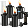 4 Pack 12oz Refillable Torch Canisters with Wicks I3510
