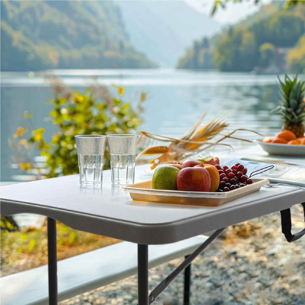 6FT Folding Picnic Table with Tablecloth F330