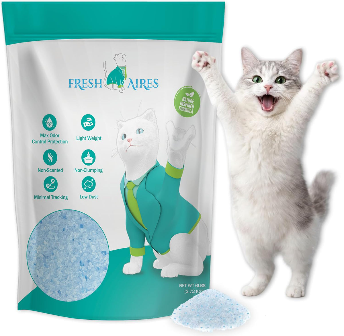 Unscented Lightweight Non-Clumping Crystal Cat Litter Z168