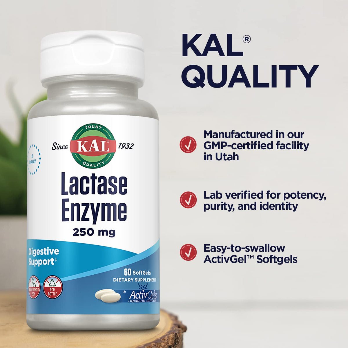 Lactase Enzyme 250 mg 60 SoftGels G461739