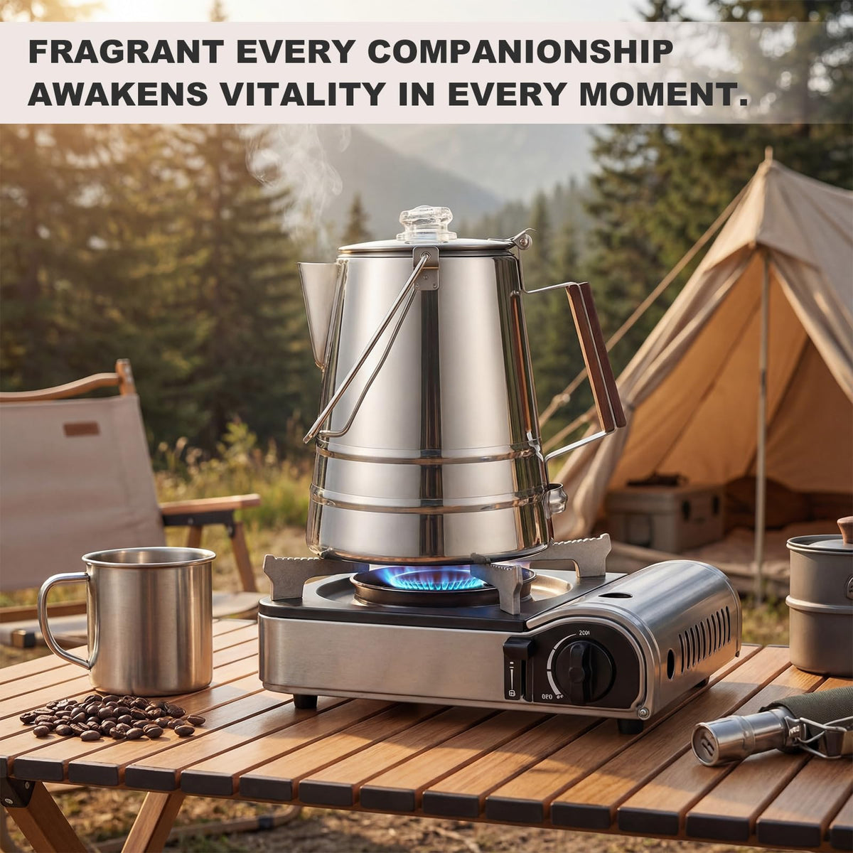 28 Cup Stainless Steel Percolator Coffee Pot N87636