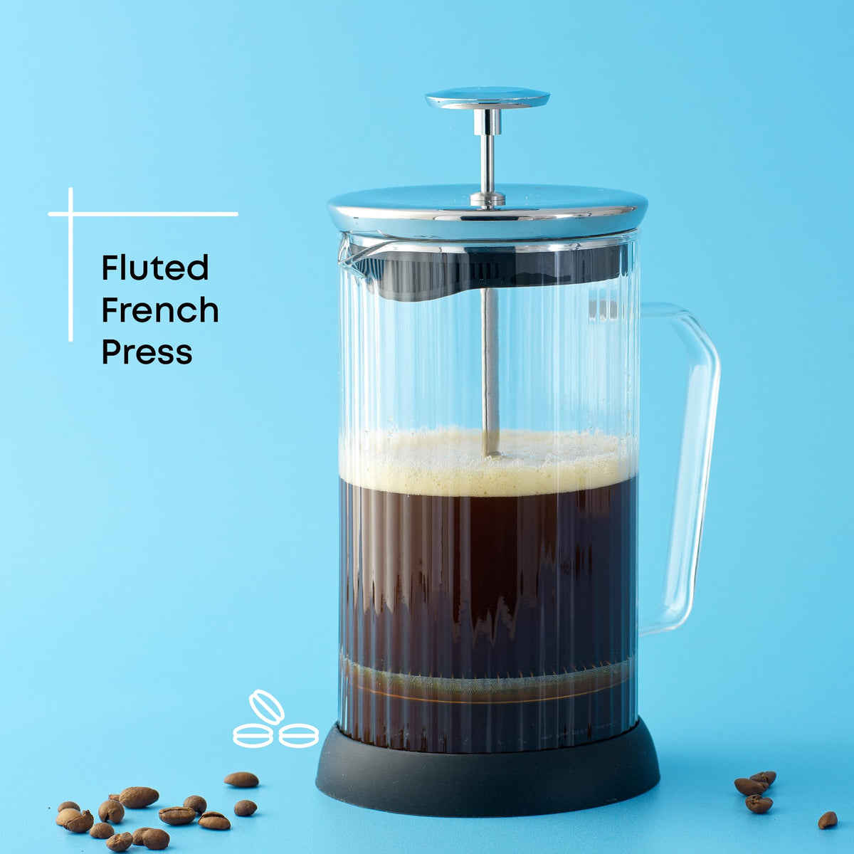 French Press Coffee and Tea Maker Set, 33.8oz Stainless Steel Borosilicate Glass O5039