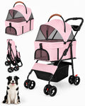 Foldable Pet Stroller with Detachable Carrier K408