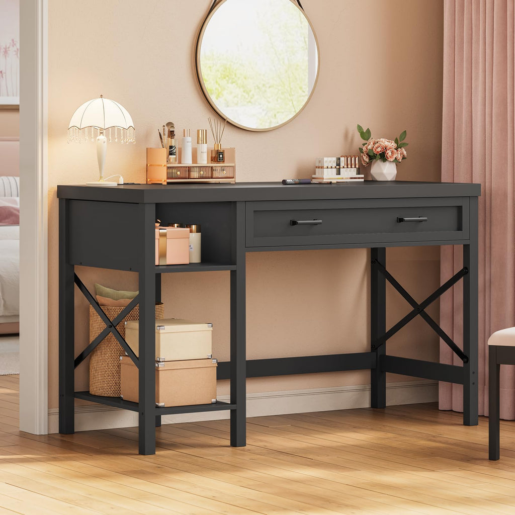 40" Farmhouse Small Desk with Drawers L331337