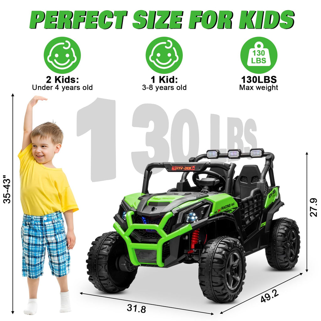 Green 2-Seater Ride On Car Truck I2799