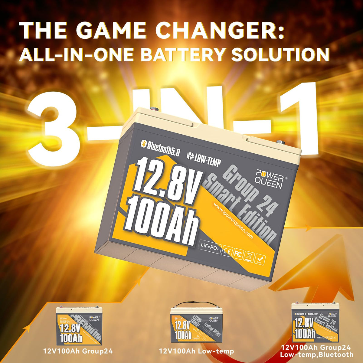 12V 100Ah LiFePO4 Battery T952