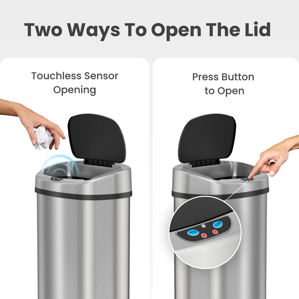 13 G Stainless Steel Sensor Trash Can Y394389