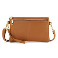 Small Triple Zip Crossbody Bag Vegan Leather Wristlet Clutch G871400