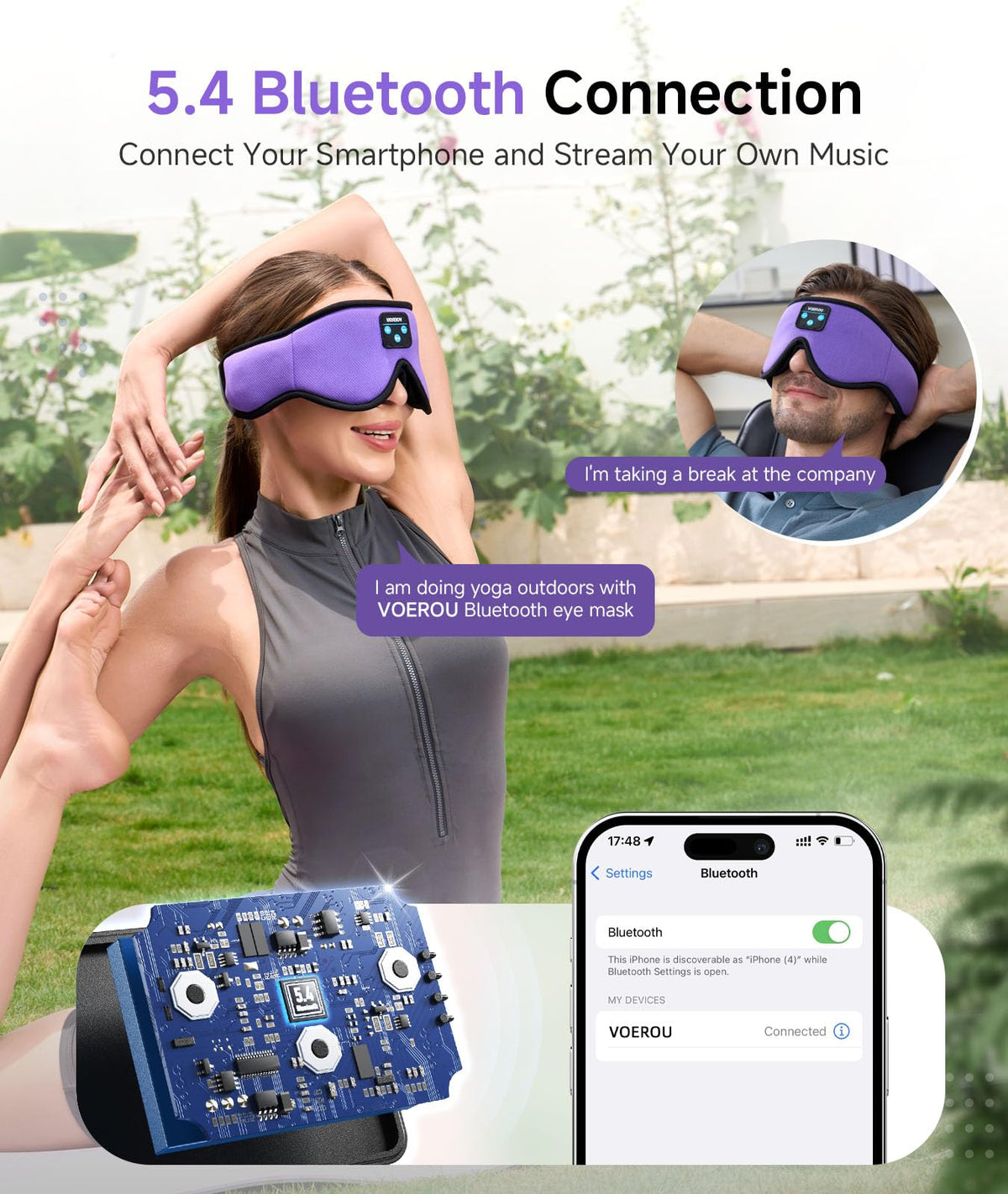 Bluetooth 3D Sleep Mask with Headphones I5205