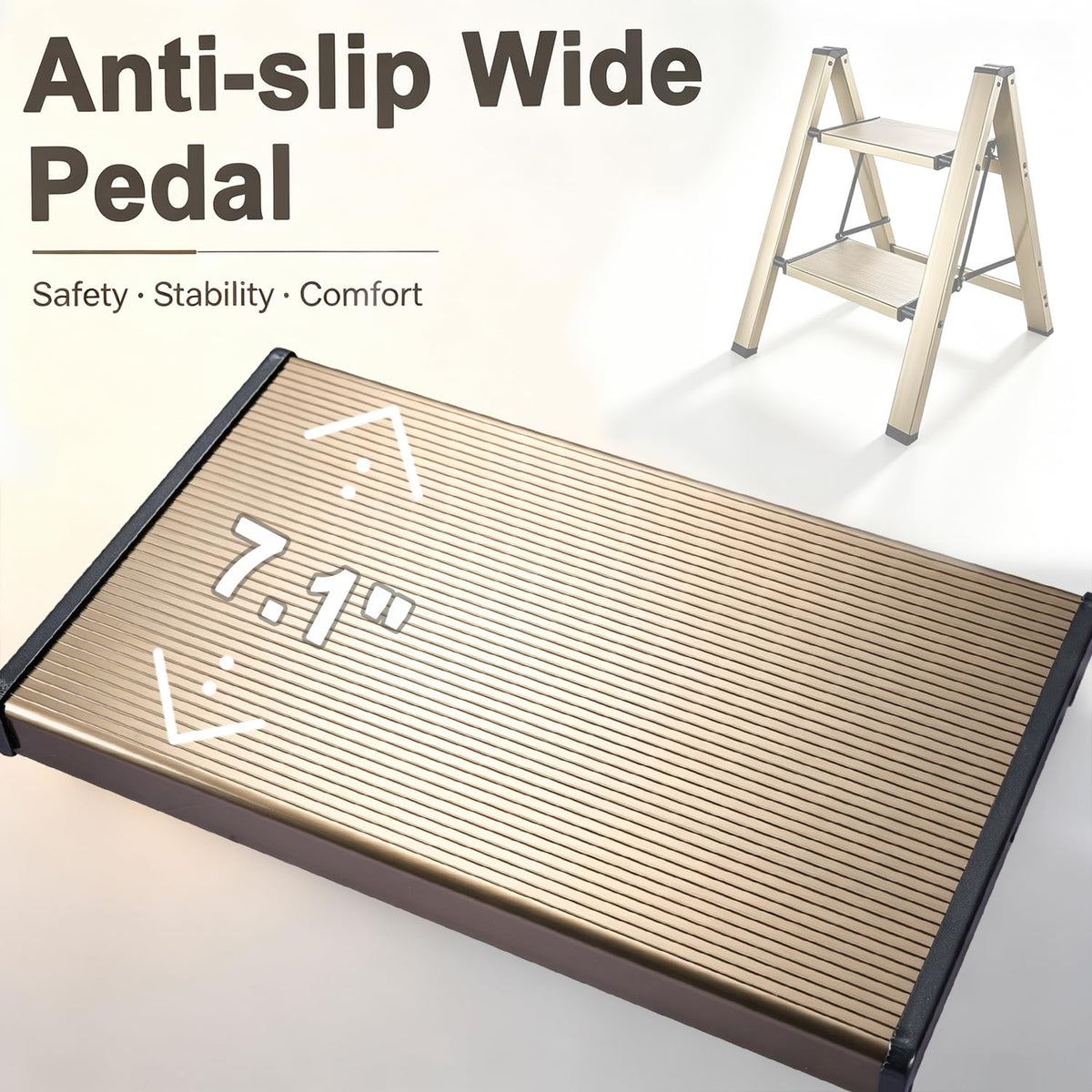 Foldable Aluminum Step Stool J1656