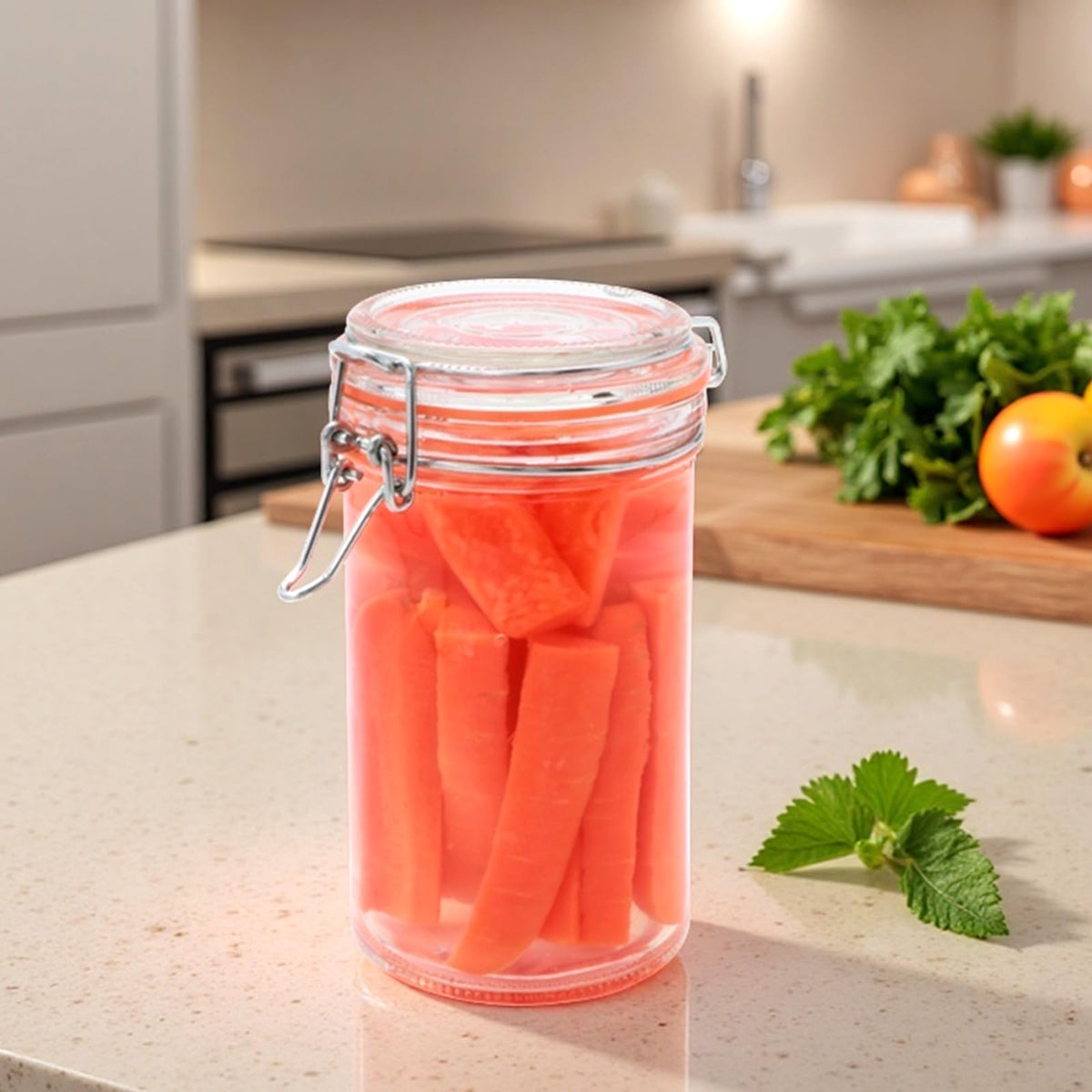 16 oz Glass Jars with Airtight Lid V6305