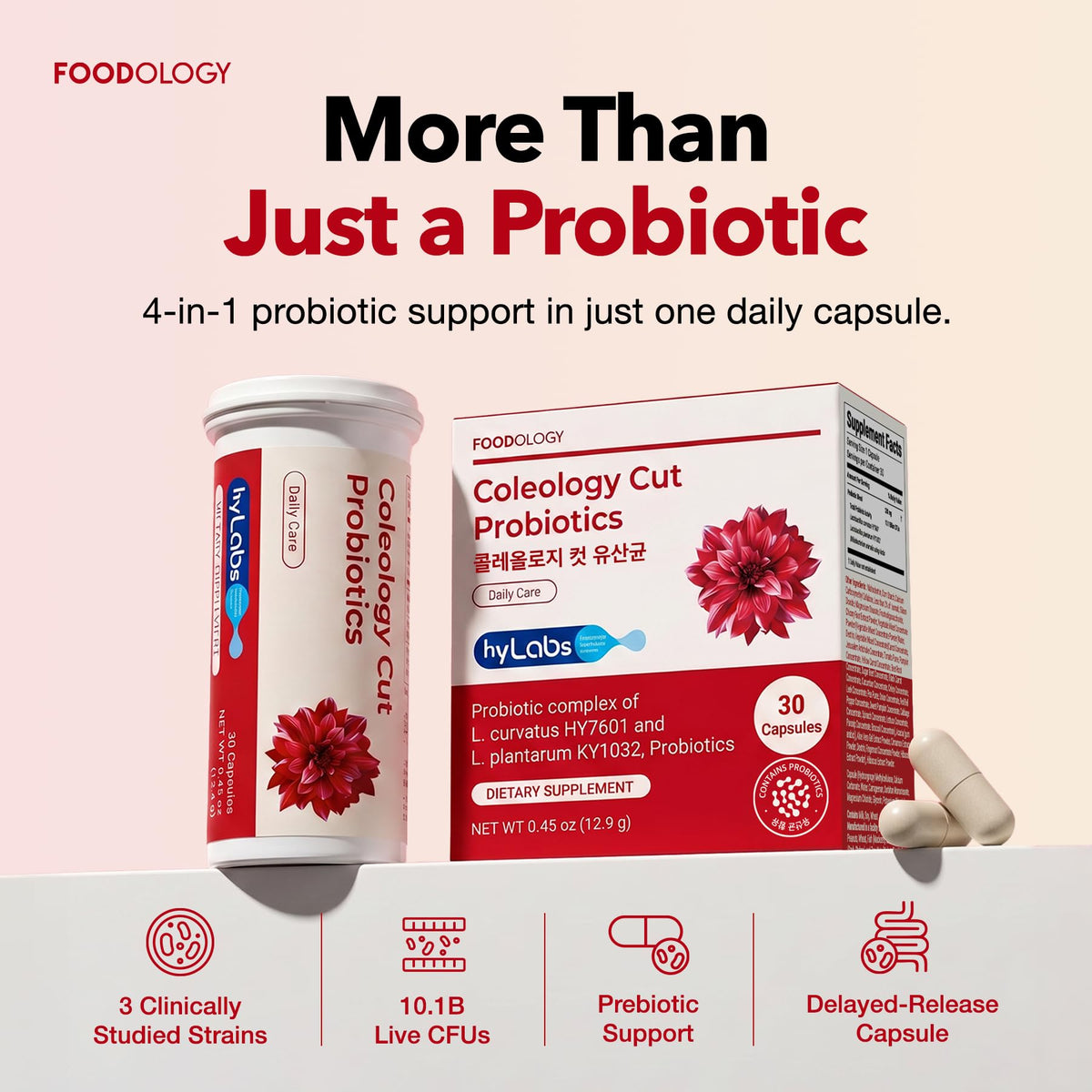 Probiotics for Bloating Relief 30 Capsules O9483