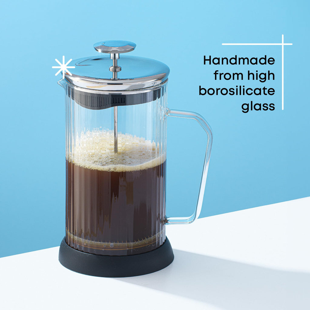 French Press Coffee and Tea Maker Set, 33.8oz Stainless Steel Borosilicate Glass O5039