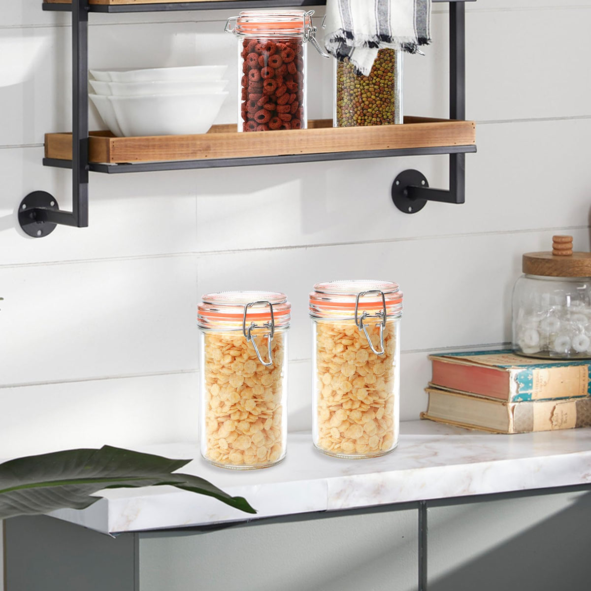 16 oz Glass Jars with Airtight Lid V6305
