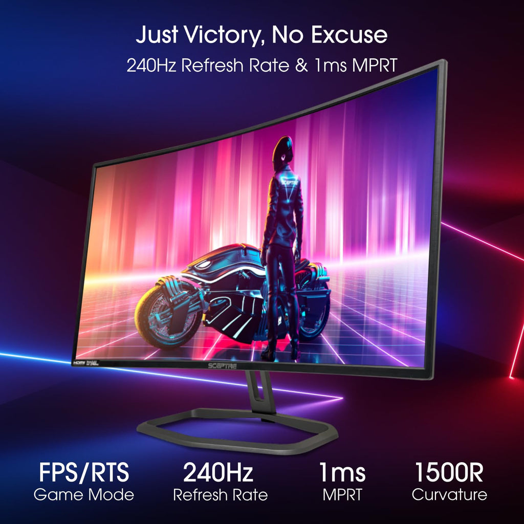 Curved 32-Inch 1080p 240Hz 1ms Gaming Monitor L908775