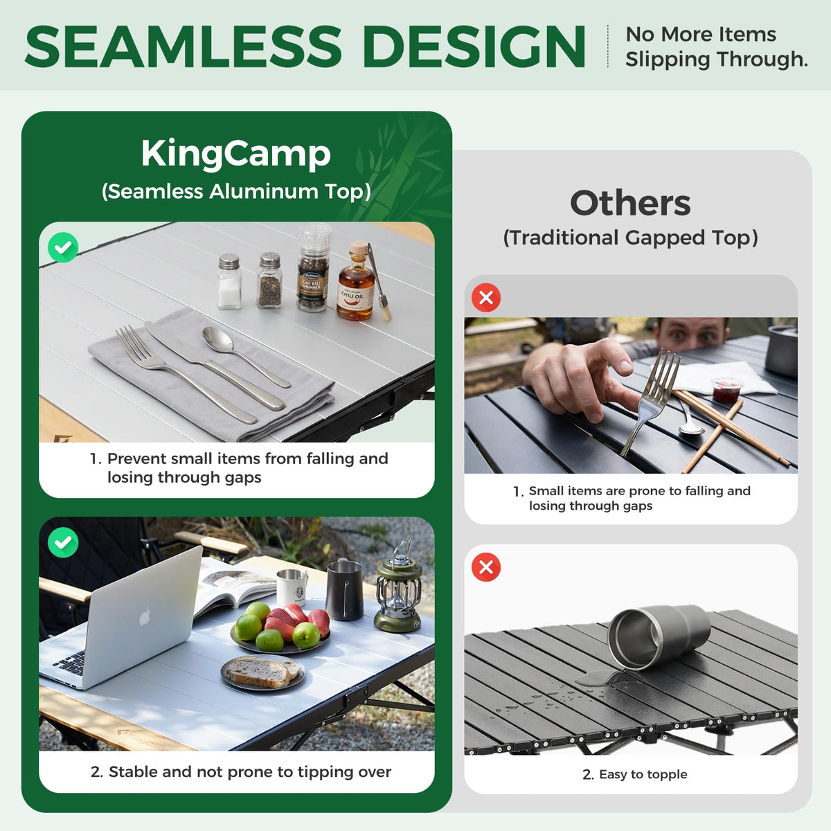 Bamboo Aluminum Camping Table O5040