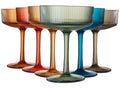 Ribbed Acrylic Martini Glasses Set of 6 C747178