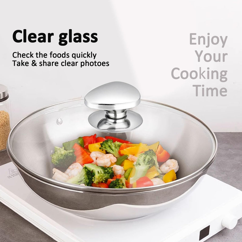 14 Inch Clear Tempered Glass Lid with Vent N563646