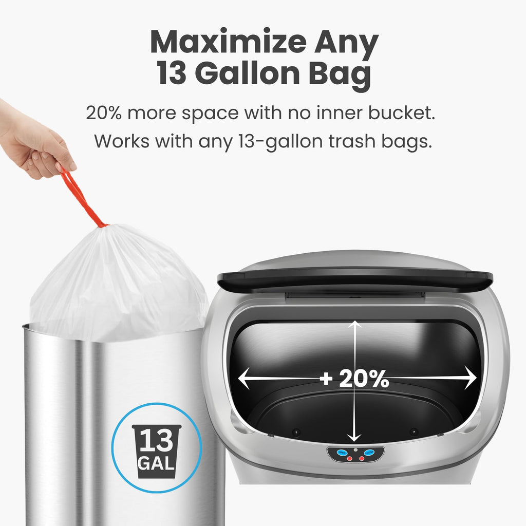 13 G Stainless Steel Sensor Trash Can Y394389