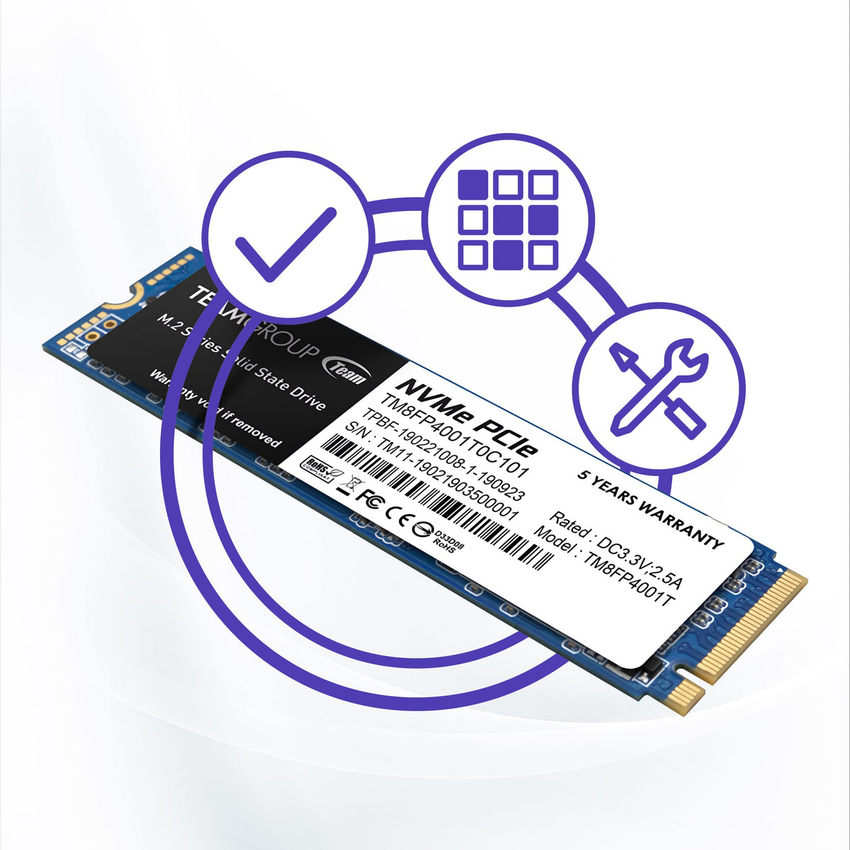 4TB NVMe PCIe Gen3x4 M.2 2280 Internal SSD N194