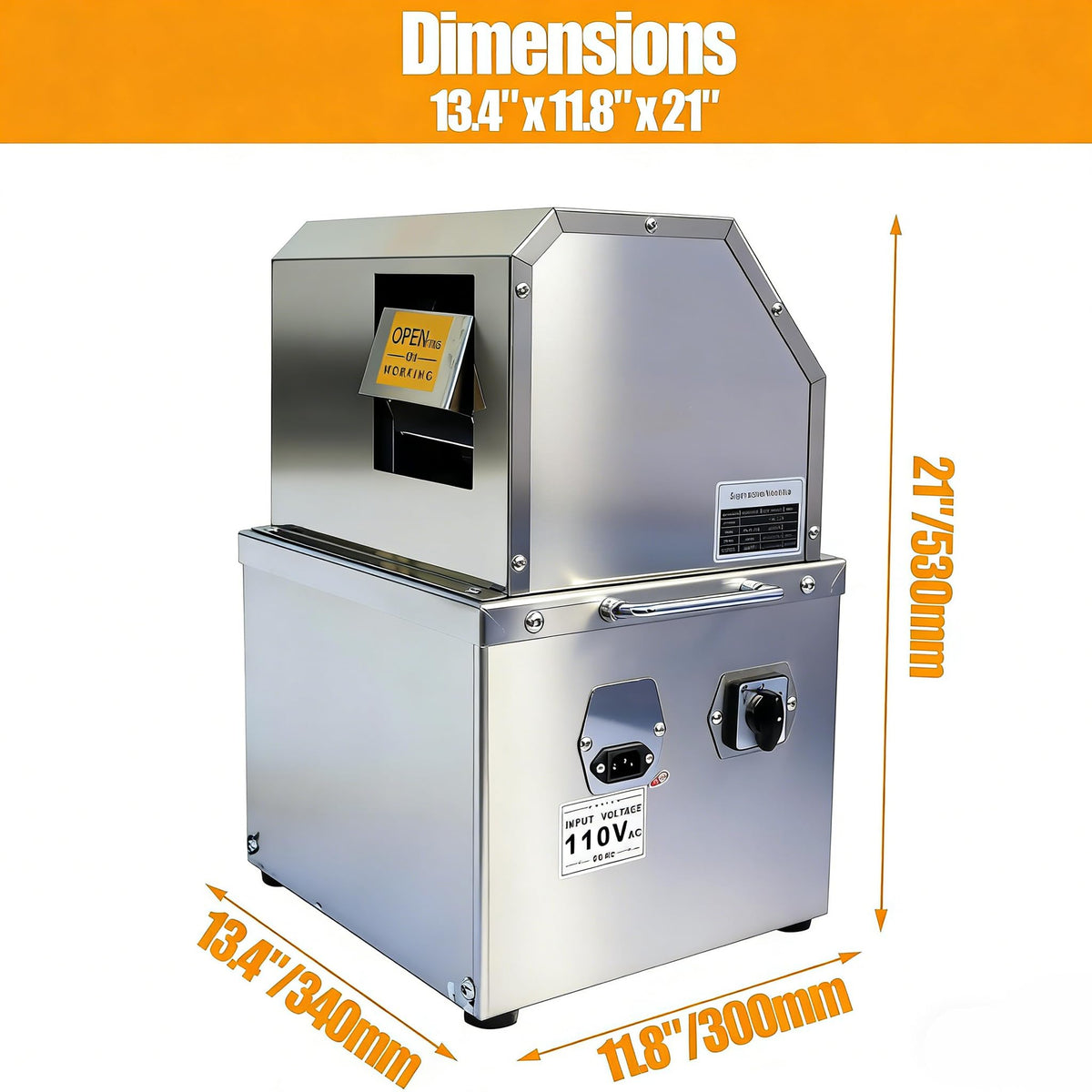 110V 800W Stainless Steel Electric Sugar Cane Juicer Machine O8570