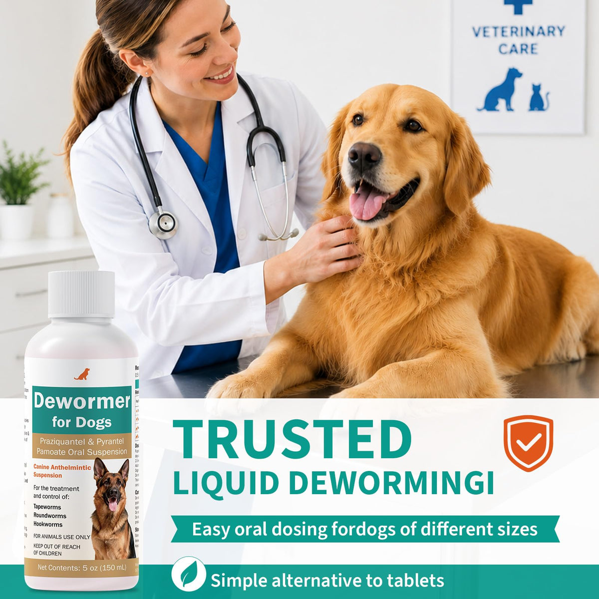 Pyrantel Pamoate & Praziquantel Liquid Dewormer 150ml C664689