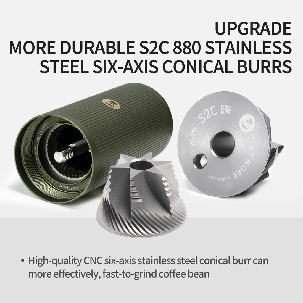 Manual Stainless Steel Conical Burr Coffee Grinder 20g N143