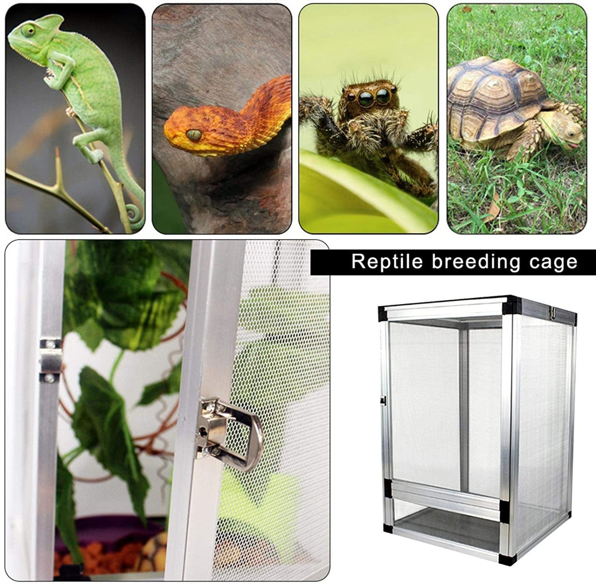 20X20X30cm Aluminum Mesh Reptile Cage I476877