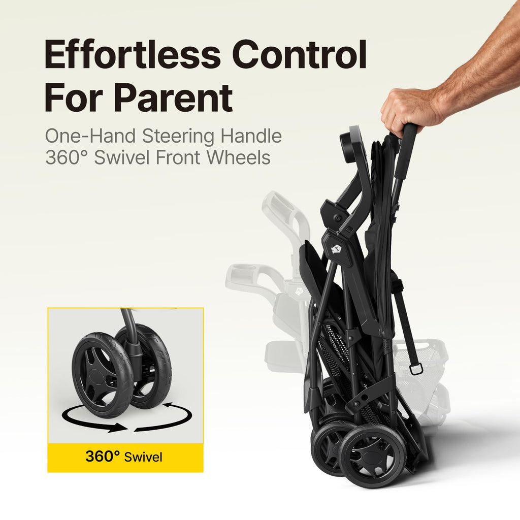Lightweight Travel Stroller with Near-Flat Recline Seat R662