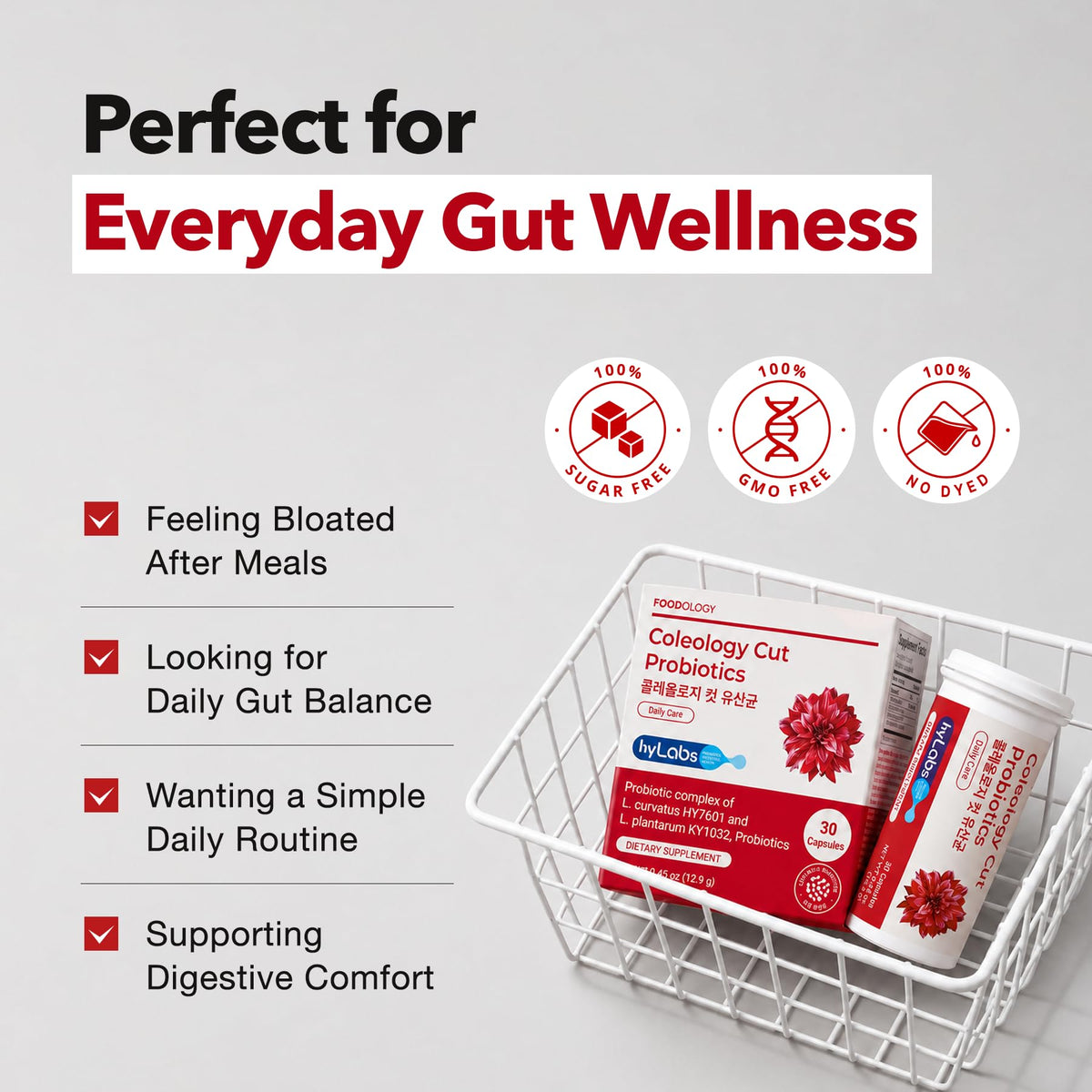 Probiotics for Bloating Relief 30 Capsules O9483