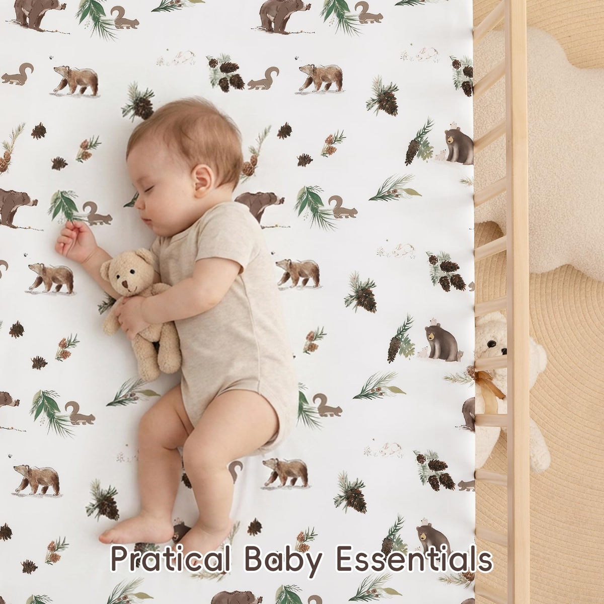 3 Pack Ultra Soft Breathable Fitted Crib Sheets 28x52 Inch Y64216