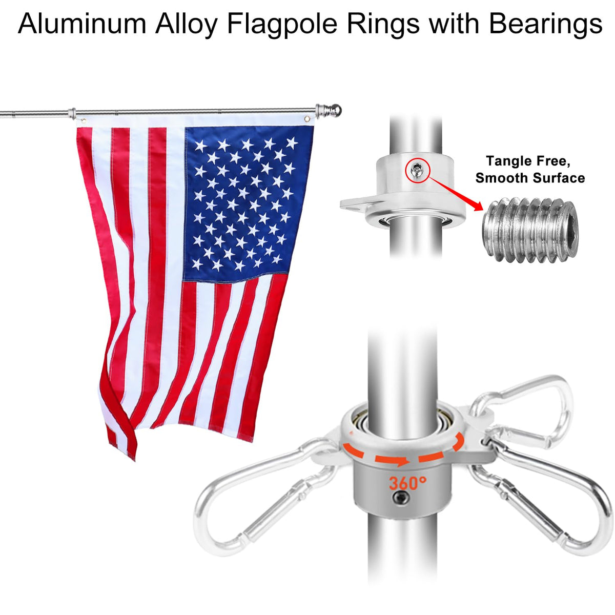 Heavy Duty Stainless Steel Flag Pole Kit I8096