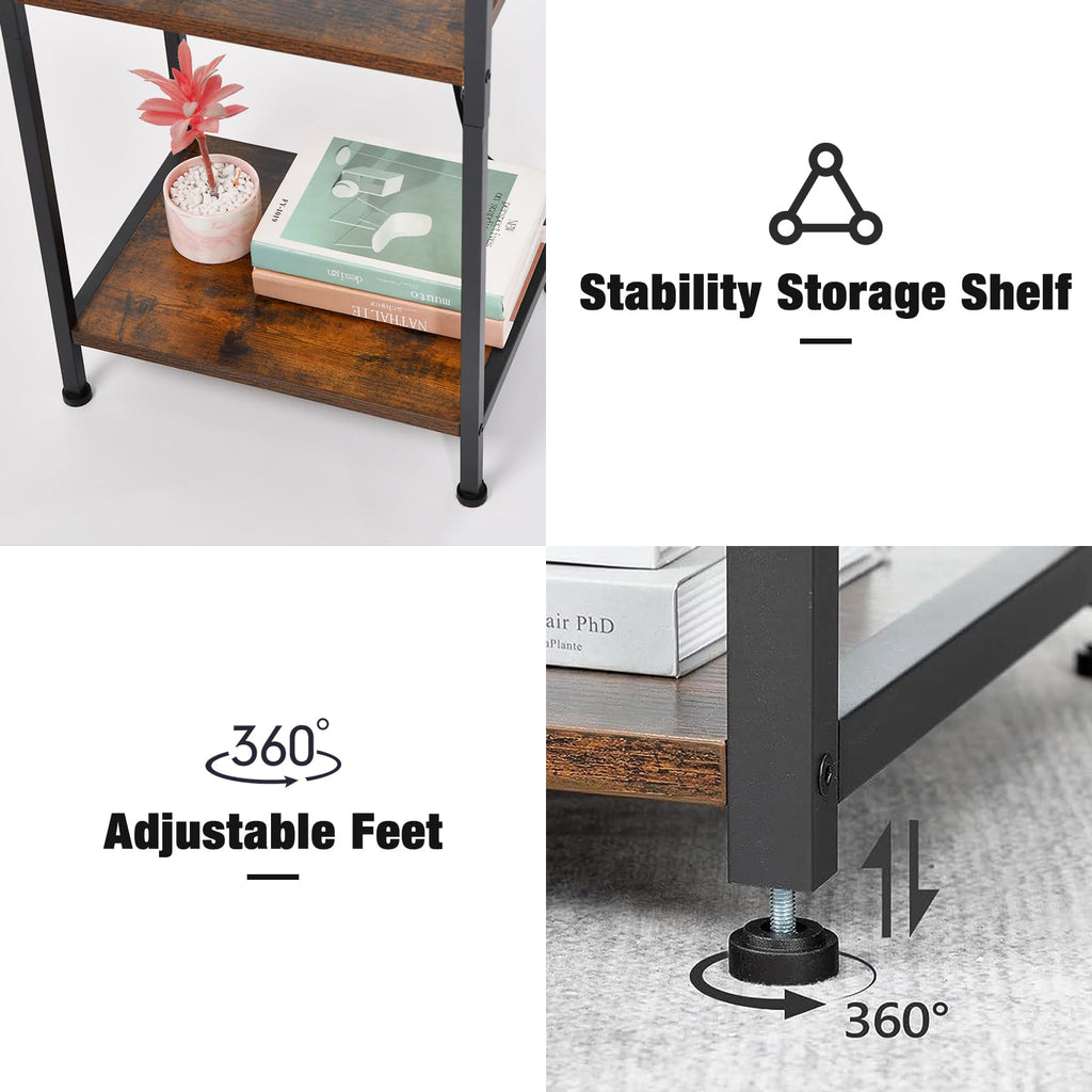 Tall End Table with Charging Station J461
