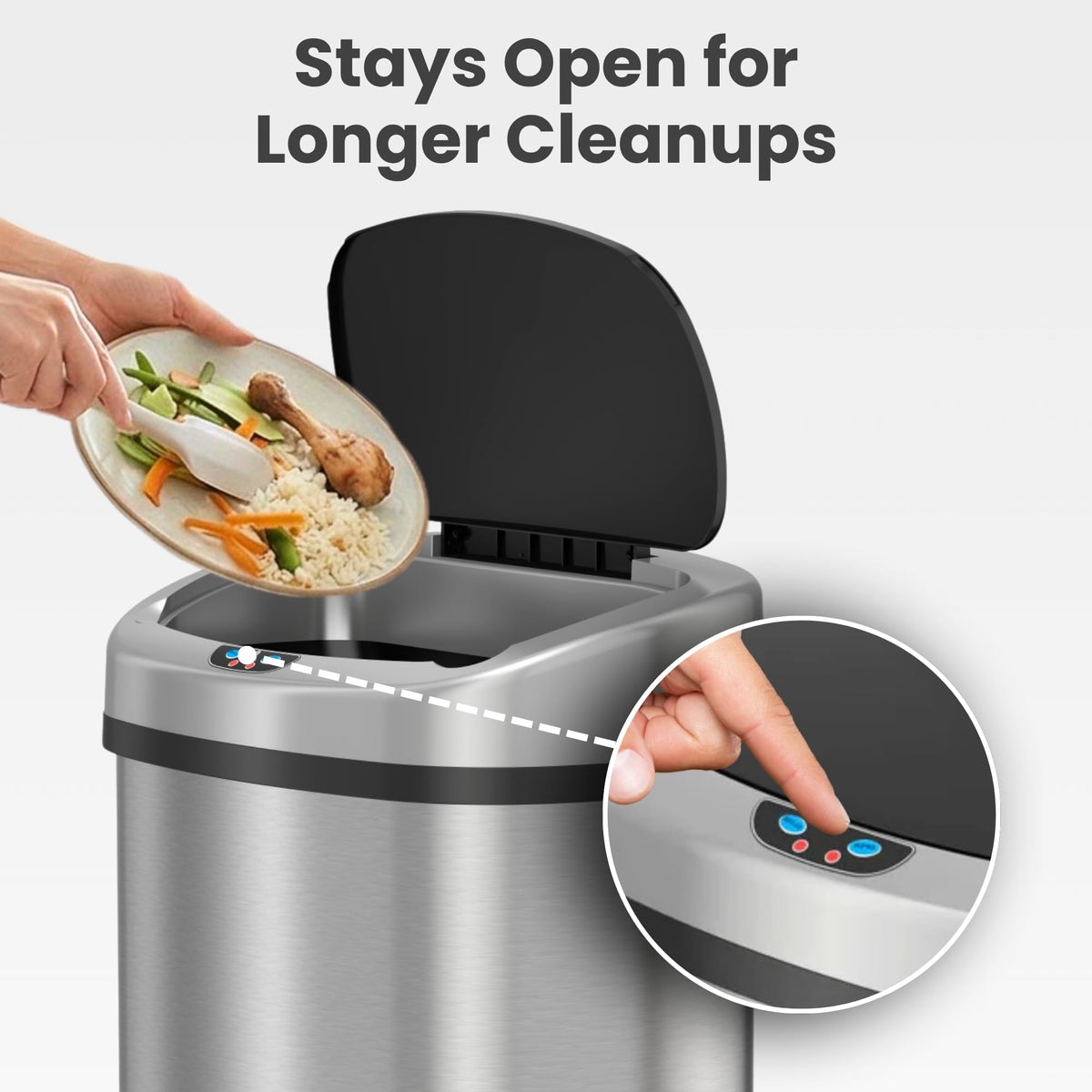 13 G Stainless Steel Sensor Trash Can Y394389