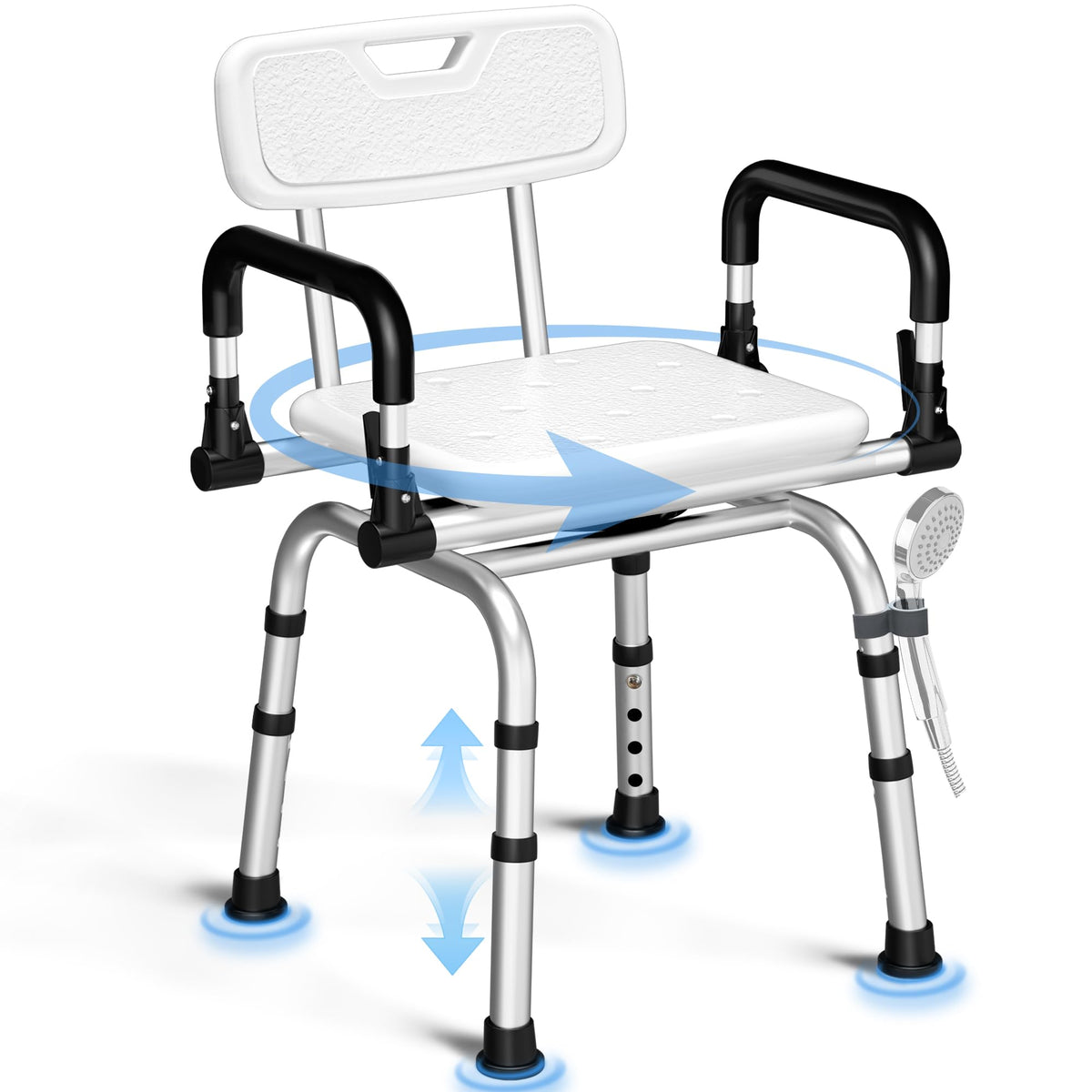 360° Rotating Adjustable Padded Shower Chair A961