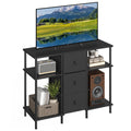 Black 3 Fabric Drawer TV Stand H97955