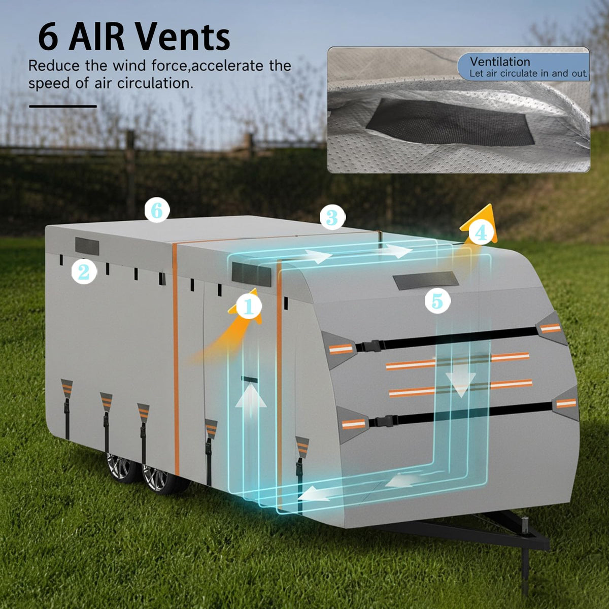 14-16ft 7 Layers Heavy Duty Waterproof Camper Cover T76681