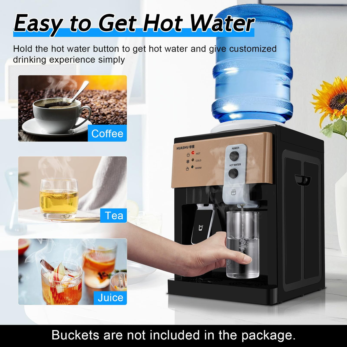 Top Loading Countertop Water Cooler Dispenser 3 Temp S6328