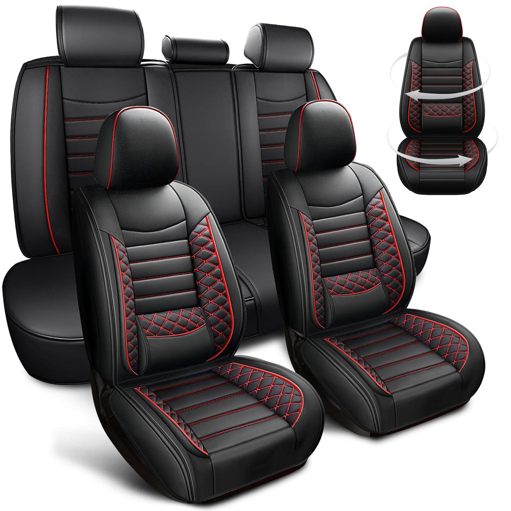 Leather 5-Seat Car Seat Covers Full Set Q144