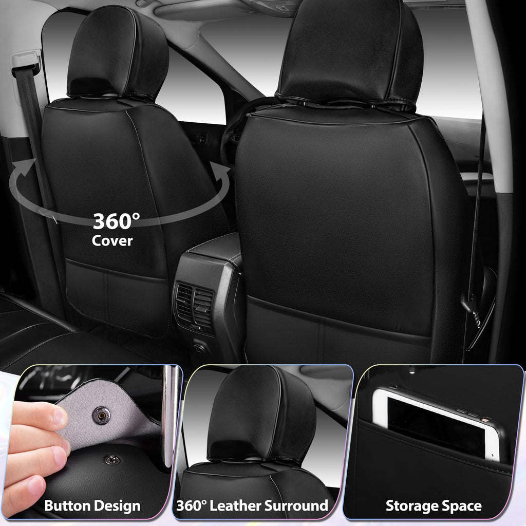 Nappa Leather Car Seat Covers 5 Seats Full Set A404896
